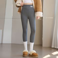 批发羊羔绒<b class='q'>打底裤</b>女士外穿秋冬季加绒加厚螺纹秋裤特厚东北保暖毛棉裤