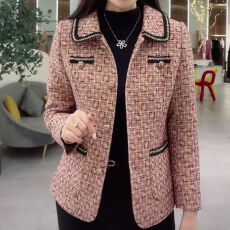 批发<b class='q'>妈妈</b>装洋气显瘦短款外套女中年女士<b class='q'>秋装</b>时尚开衫秋季小香风上衣女