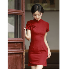 批发改良旗袍裙2025年新款少女年轻款气质高端黑色新中式修身小礼服<b class='q'>夏</b>