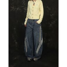 批发春秋夏三道杠修身牛仔<b class='q'>男</b>裤百搭小脚九分裤水洗怀旧<b class='q'>哈伦裤</b>子休闲