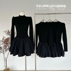 批发260克人棉螺纹三层裙摆一气质高贵千金公主<b class='q'>连衣裙</b>蓬裙万圣生日裙