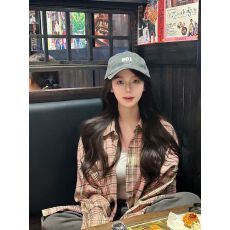 批发新款春秋粉色美式复古防晒<b class='q'>格子</b><b class='q'>衬衫女</b>秋韩系宽松款遮显瘦开衫