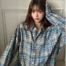 批发潮牌美式复古设计格纹<b class='q'>衬衫</b><b class='q'>男</b>女情侣宽松休闲风长袖外套<b class='q'>衬衣</b>上衣服