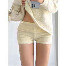 批发美式复古休闲针织短裤女秋显瘦气质性感显瘦a字包臀裤子