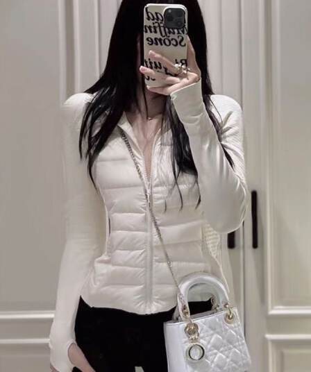 2025 가을과 겨울 얇고 가벼운 면 의류 여성 내피 요가 스탠드 칼라 가을 에디션 몸매 가꾸기 패션 보온 패치워크 두꺼움 여성 코트