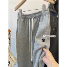 批发特大码300斤加绒加厚保暖刺绣笑脸休闲收口卫<b class='q'>裤</b>