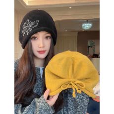批发慵懒风提花蝴蝶堆堆帽子女秋<b class='q'>冬</b>2025新款保暖气质冷帽护耳包头帽<b class='q'>冬</b>