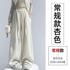 批发咖色宽松阔腿裤女秋冬2026新款高腰垂感宽松美拉德加绒香蕉弯刀裤