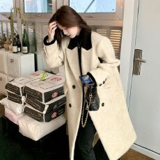 批发高级感呢子大衣女2025秋<b class='q'>冬</b>季新款毛呢外套小个子韩系慵懒风中长款