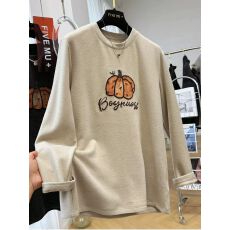 批发【德绒】特<b class='q'>大码</b>300斤印花德绒长袖T恤女秋冬季宽松保暖打底衫