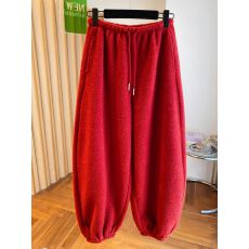 批发【广州摇粒绒】特大码300斤羊羔毛裤子女2025新款<b class='q'>冬</b>季束脚卫裤