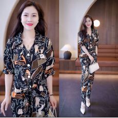 批发阔腿裤时尚套<b class='q'>装</b>女2026春季新款短袖气质减龄洋气时髦休闲两件套