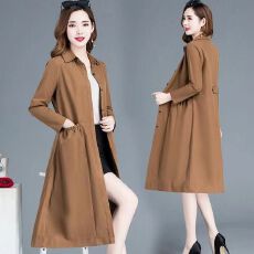 批发妈妈装风衣女中长款2026秋装新款韩版修身中年女时尚薄款春秋外套