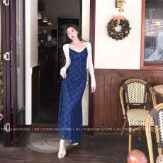 批发新中式国风AEI尧一【绯闻oni】法式复古吊带<b class='q'>连衣</b>裙女春夏修身长裙