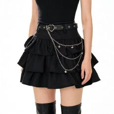 批发y2k辣妹黑色蛋糕裙女春季新款甜美小个子蓬蓬短裙高腰显瘦半身裙