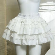 批发甜美白色蕾丝高腰显瘦蓬蓬裙小个子蛋糕半身裙新款防走光芭蕾短裙