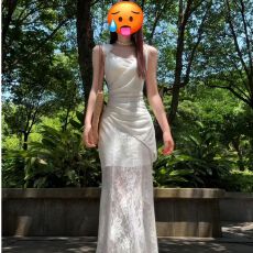 批发法式气质高级感白色蕾丝吊带连衣<b class='q'>裙子</b>女春季2026新款修身包臀长裙