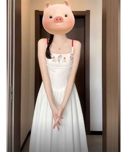 프랑스식 품격 부드러운 달콤함 화이트 슬립 드레스 새로운 허리 수축 슬림해 보이는 여름 해변가 휴가 롱 스커트