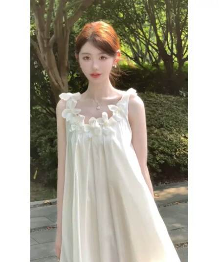 프랑스식 고유 한 슈퍼 잘 생긴 꽃 슬립 드레스 작은 키 부드러운 바람 달콤함 요정 롱 스커트 2026 여름