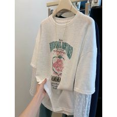 批发【原版面料】特大码300斤夏季美式潮牌假两件设计感<b class='q'>防晒</b>衫上衣