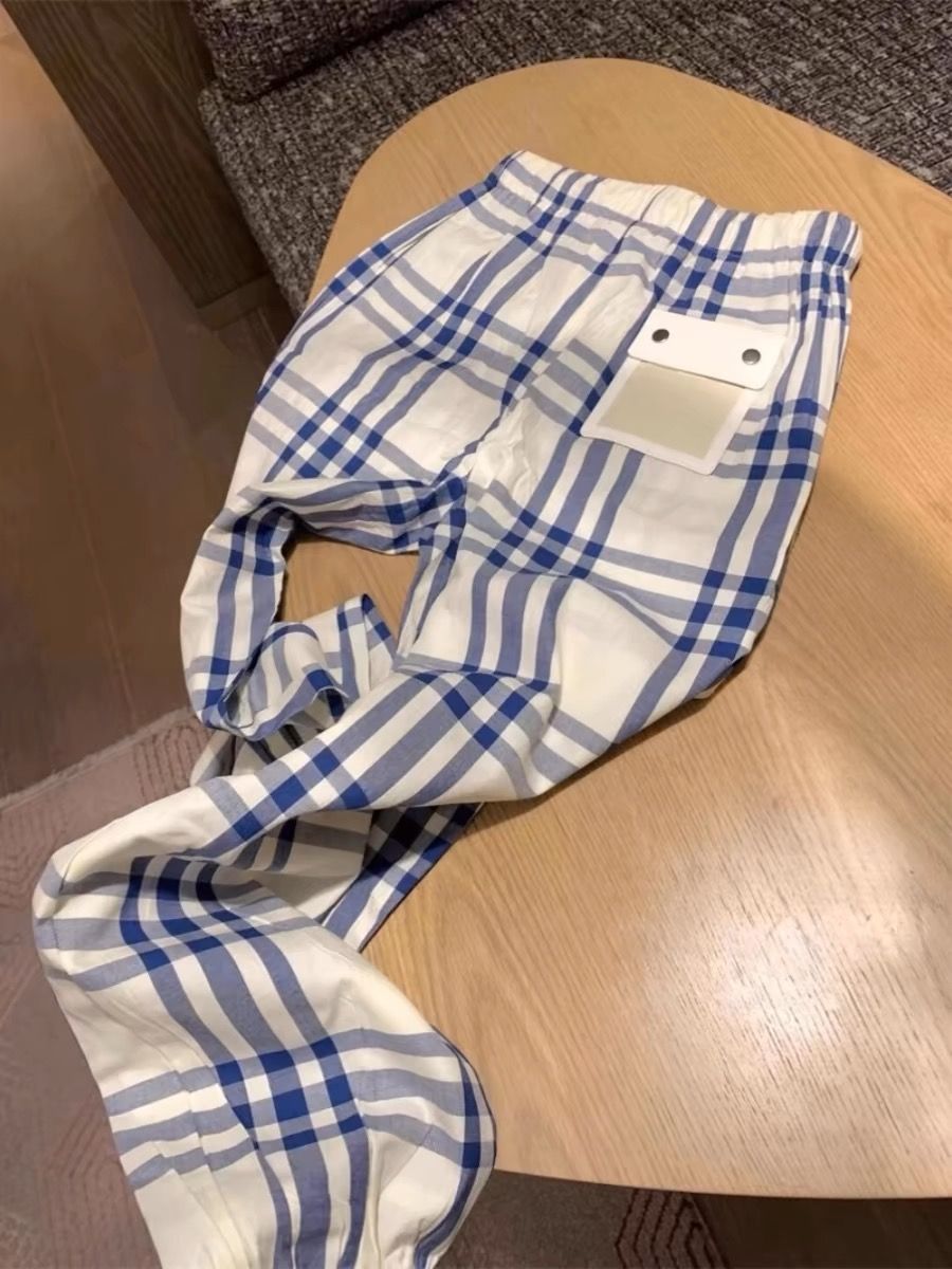 원본 원단 레트로 체크무늬 캐주얼 바지 여성 2026 새로운 도루 센스 와이드 레그 팬츠 스트레이트 롱 바지