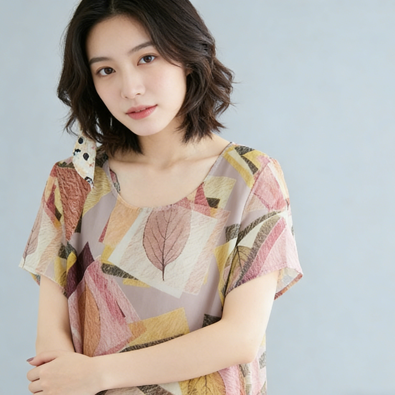 2026 여름 드레스 프랑스식 쉬폰 드레스 지방 mm 표지 고기 슬림해 보이는 루즈핏 프린트 외국 가스 중간 길이 A라인 스커트 트렌디