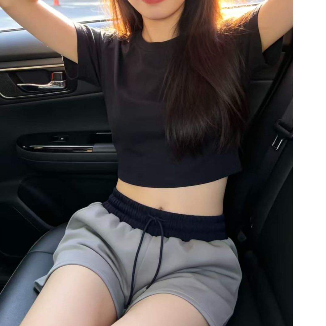 2026 새로운 운동 반바지 여성 여름 배색 패치워크 루즈핏 다용도 넓은 다리 캐주얼 바지 피트니스 핫 바지 ins