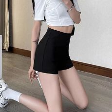 批发黑色短裤新款紧身高腰显瘦美式辣妹<b class='q'>热裤</b>小个子西装<b class='q'>休闲</b>打底外穿