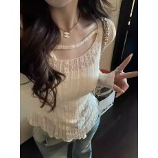 批发防晒罩衫女夏季外搭薄款圆领不规律透视网纱<b class='q'>打底衫</b>长袖短款披肩女