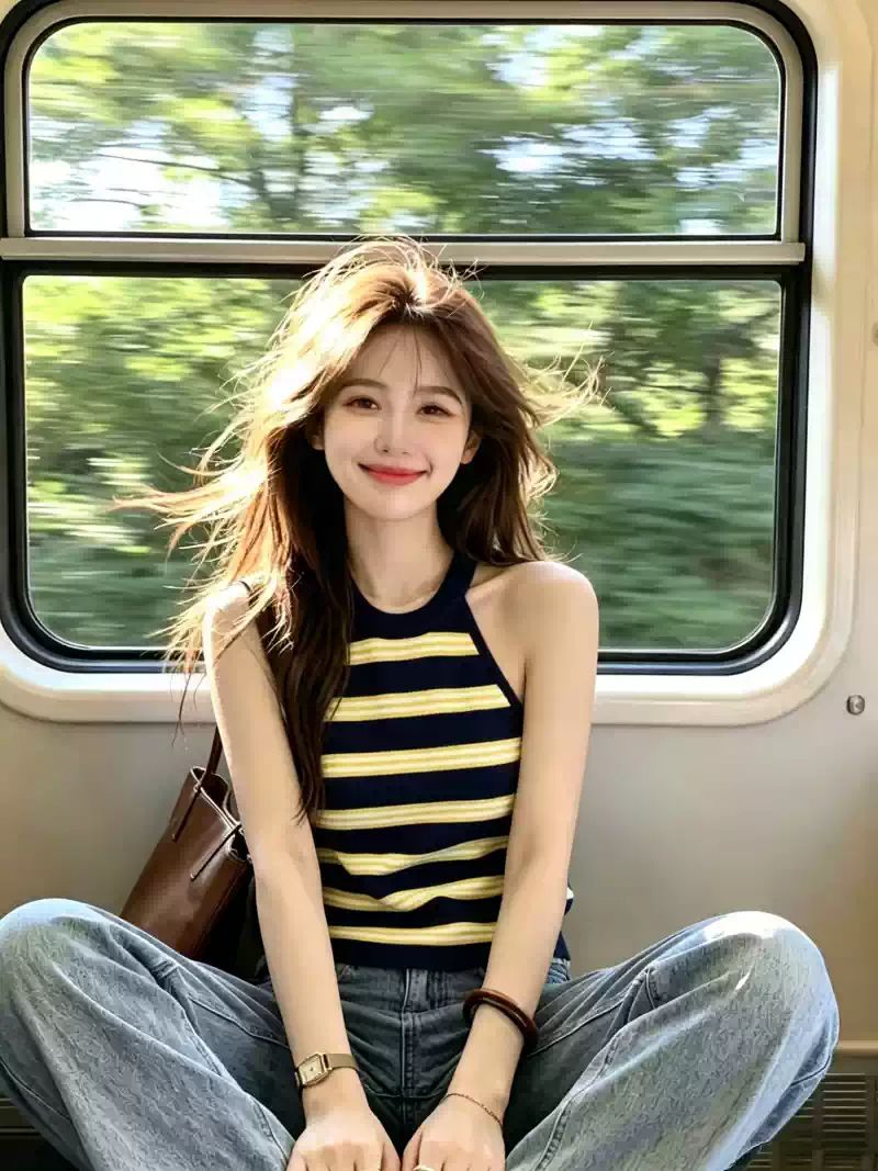 보존 섹션 추천 레트로 스트라이프 행침 목 니트 조끼 여성 여름 새로운 작은 키 연령 감소 민소매 맨위