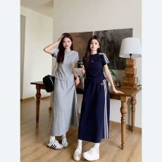 批发韩系夏天穿搭一整套T恤女2026夏季新款胖MM显瘦<b class='q'>运动</b>休闲套装裙