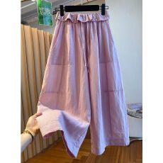 批发【原版面料】特大码300斤慵懒风八<b class='q'>分</b>休闲<b class='q'>裤</b>女夏宽松梧桐阔腿<b class='q'>裤</b>