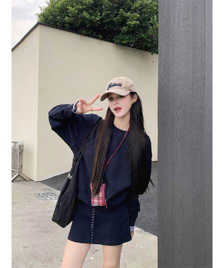 220 그램 사람들 면 원단 주머니 바지 인사이드 한 부서 품격 착용 가져 가라. 슬림해 보이는 패션 연령 감소 해군 투피스 세트