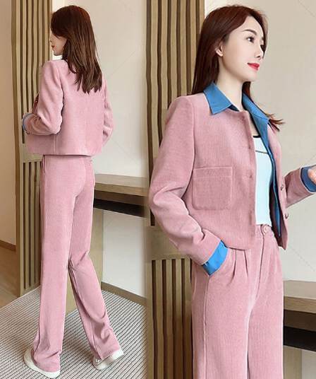 패션 폴로 칼라 셔츠 페이크 레이어드 여성 봄 가을 2026 년 새로운 슬림해 보이는 POLO 칼라 맨위 투피스 슈트