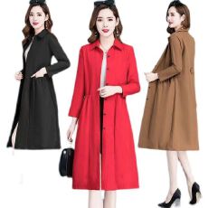 批发<b class='q'>妈妈装</b>风衣女中长款2026秋装新款韩版修身中年女<b class='q'>时尚</b>薄款春秋外套
