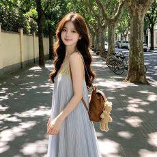 海边氛围感长裙超仙沙滩裙女夏季三亚海边度假连衣裙高级感吊带裙