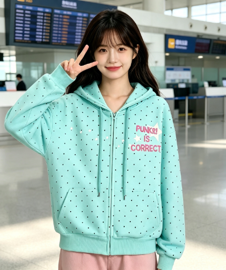 한 부서 트렌드 지퍼 오픈 가디건 후드티 소녀 2026 봄 가을 레트로 작은 대중 외국 가스 캐주얼 맨위 다용도
