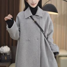 批发2026韩版<b class='q'>显瘦</b>中长款大衣小个子宽松秋冬女长毛呢气质外套冬