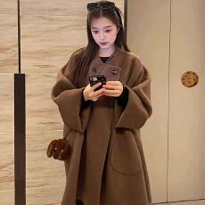 批发秋冬复古双面呢大衣外套女2026新款小个子气质保暖高级感上衣