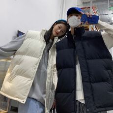 批发冬季韩版宽松立领<b class='q'>百搭</b>加厚棉服情侣装面包服坎肩马甲背心外穿