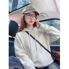批发大码女装200斤薄款<b class='q'>卫衣</b><b class='q'>男</b>情侣春秋新款刺绣宽松连帽上衣