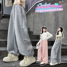 批发女童加绒<b class='q'>裤子</b>秋冬<b class='q'>儿童</b>宽松长裤女童加厚休闲裤保暖<b class='q'>裤子</b>中大童长裤
