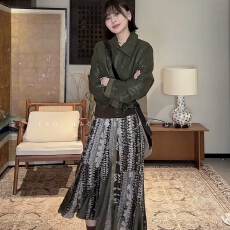 批发麻麻崽【零碎世间】法式复古小众设计感松紧腰半身裙