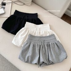 批发<b class='q'>大码</b>白色花苞<b class='q'>裙裤</b>女士夏季半身裙休闲百搭a字松紧中腰短裙蓬蓬裙