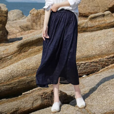 批发<b class='q'>春</b>夏女裙子仙女超仙森系半裙新款海边旅游穿搭宽松休闲半身裙女