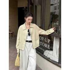 批发实拍春秋新款<b class='q'>皮衣</b>外套女短款简约宽松时尚宽松百搭小个子夹克上衣