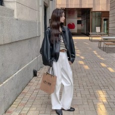 批发复古百搭短款皮衣外套女2026年春季新款翻领休闲酷飒风PU皮夹克潮