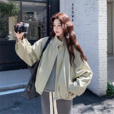 批发新款爆款港风立领简约休闲外套女2026春秋季百搭拉链<b class='q'>机车</b>夹克上衣