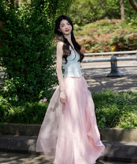 부드러운 달콤한 스타일 패치워크 색상 3 차원 꽃 니트 조끼 여성 여름 새로운 몸매 가꾸기 슬림해 보이는 레이스 어깨 티셔츠