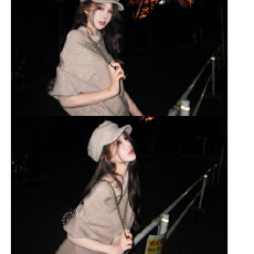 批发Chill巧儿【秋意正浓】慵懒<b class='q'>宽松</b>显瘦高领蝙蝠袖毛衣针织衫上衣女